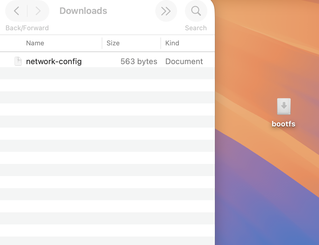 Copiando network-config para o volume bootfs